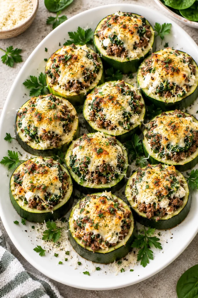 Beef Spinach Ricotta Cups