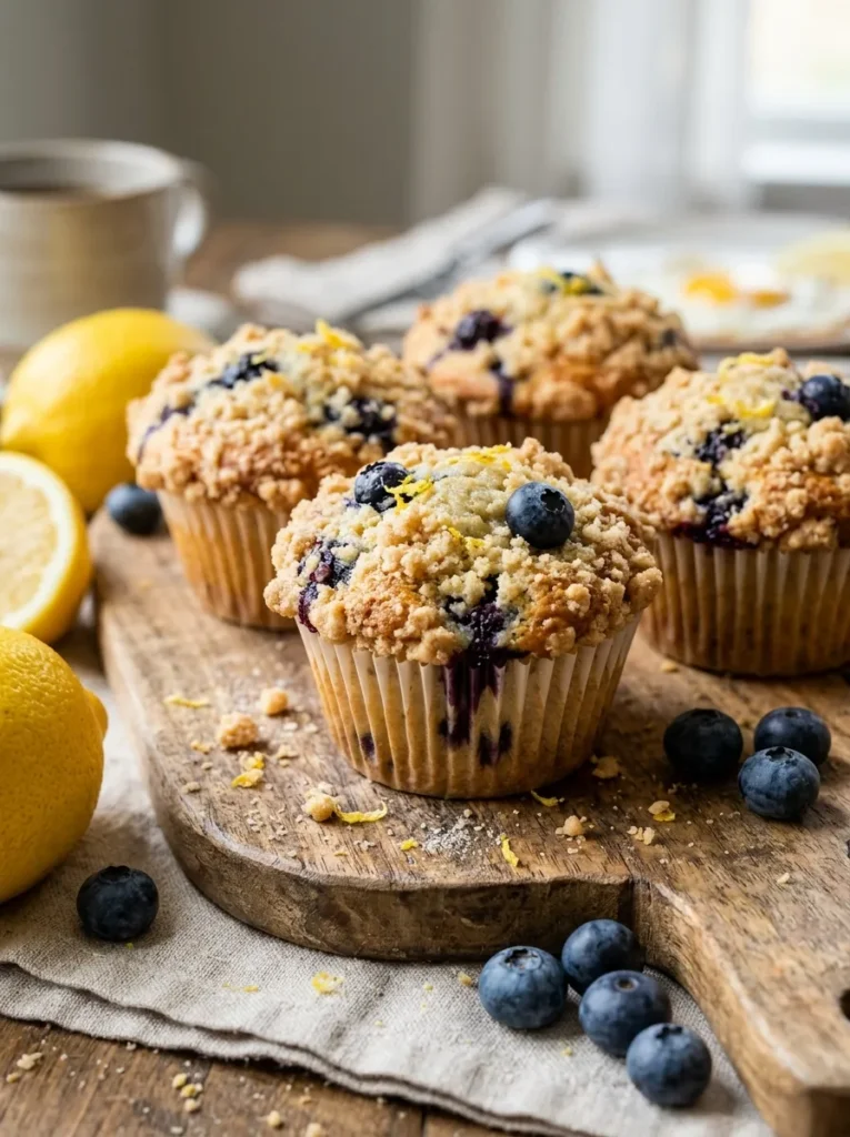 Blueberry Lemon Crumb Muffins