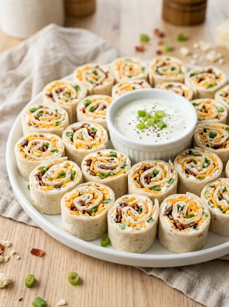 Cheddar Bacon Ranch Pinwheels