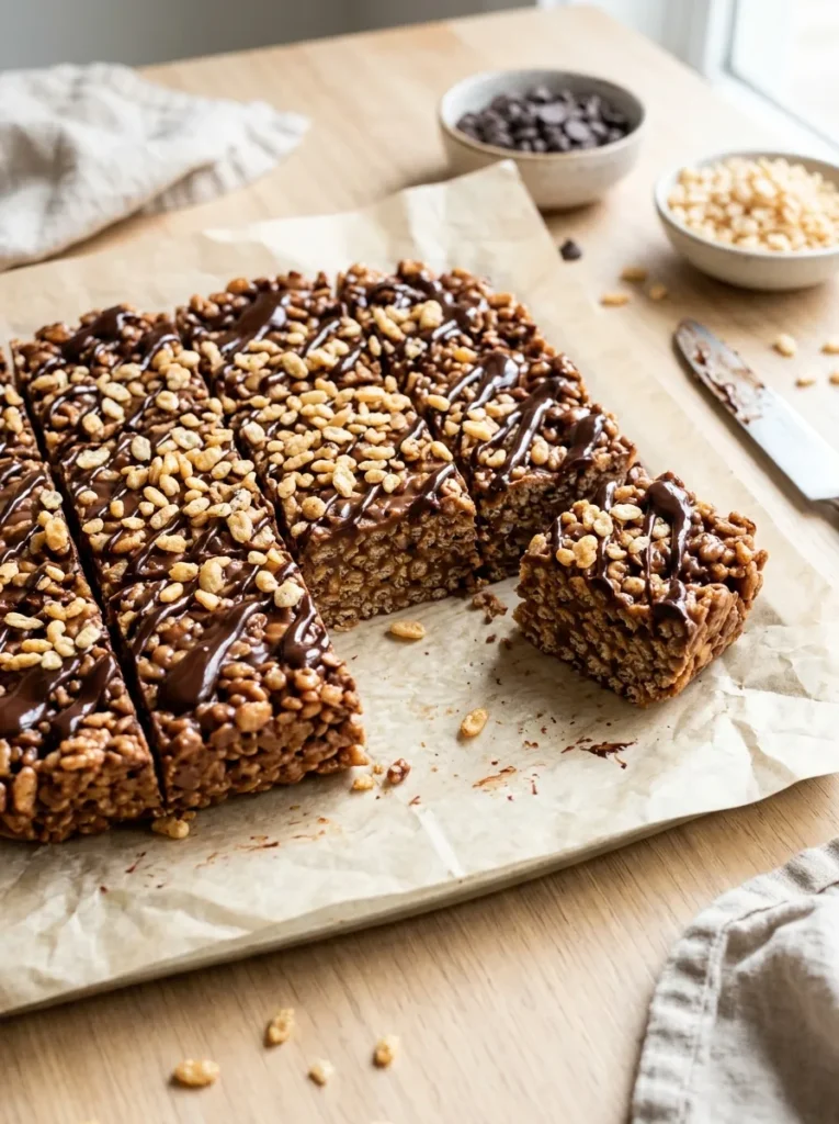 Chocolate Peanut Butter Rice Krispie Treats