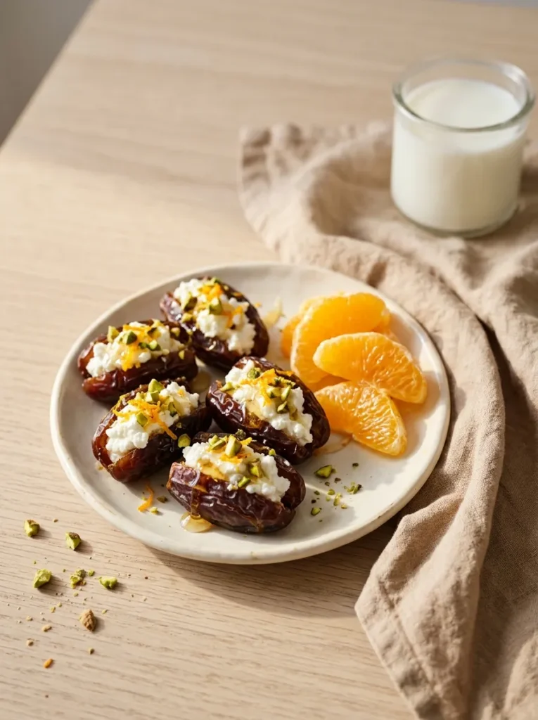 Cottage Cheese Stuffed Dates