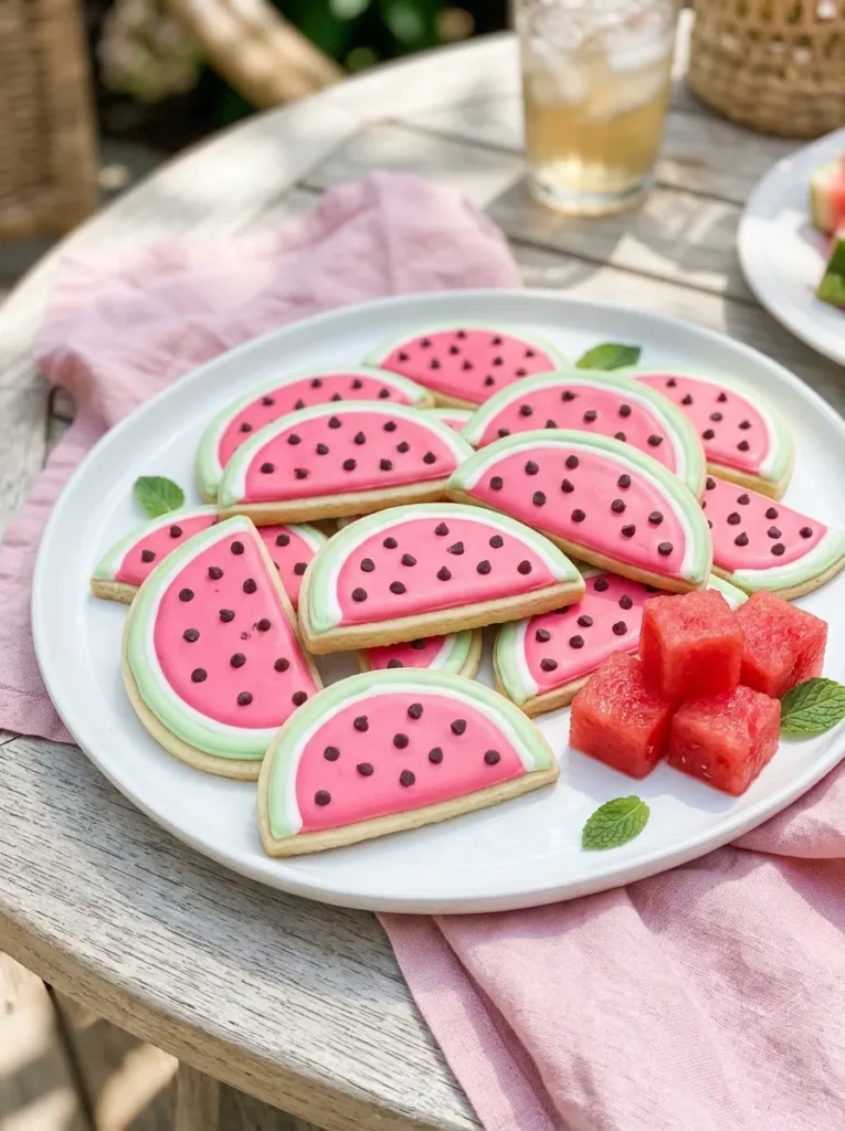Mini Watermelon Sugar Cookies