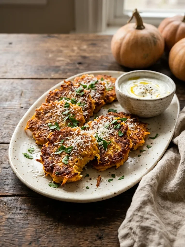 Parmesan Pumpkin Fritters