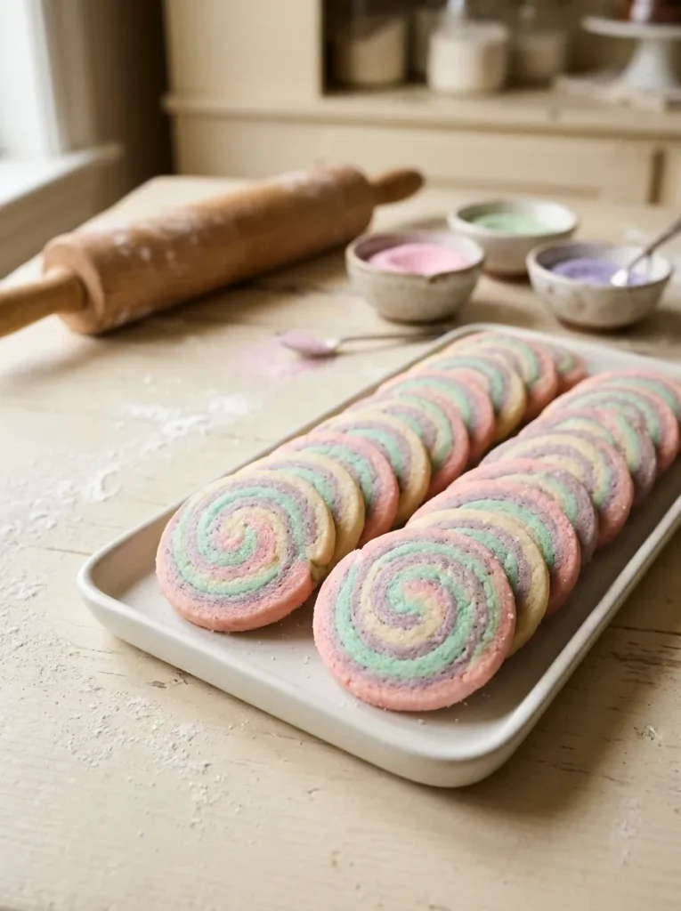 Pastel Pinwheel Cookies
