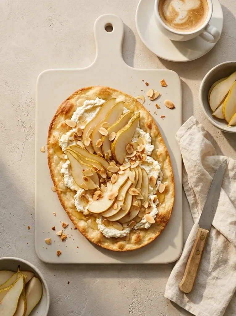 Pear Almond Breakfast Flatbread
