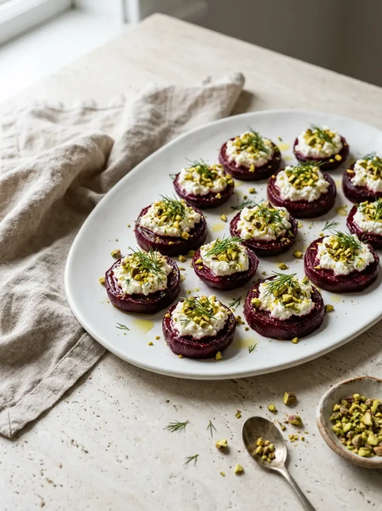 Roasted Beet Feta Bites