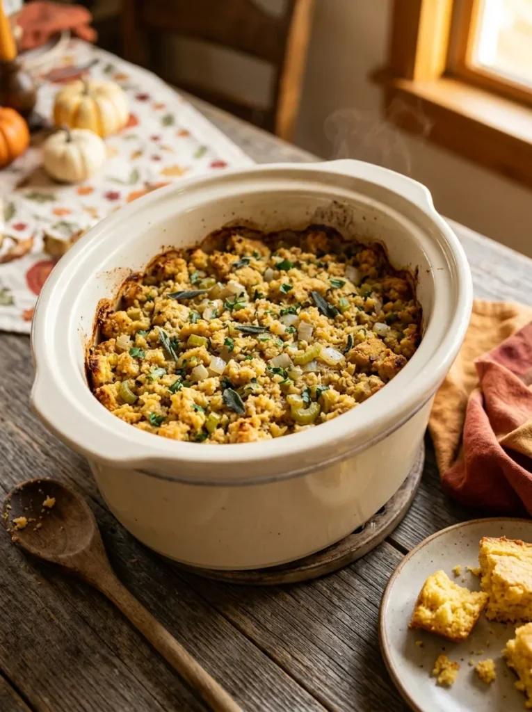 Slow Cooker Cornbread Dressing