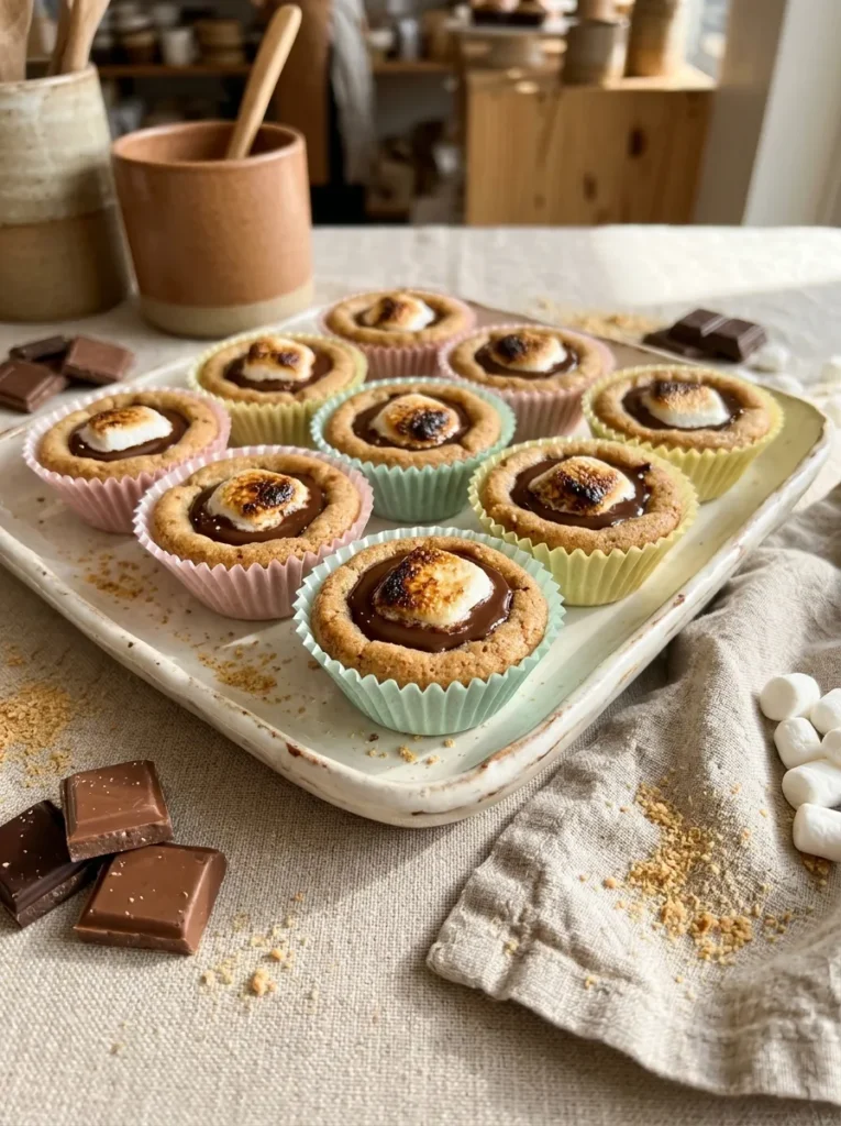 Mini S'mores Cookie Cups
